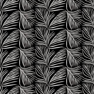 Black Foliage // Ink & Earth for FIGO (1/4 yard) - Emmaline Bags Inc. - Fabric