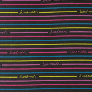 Black Handmade Stripe | Makers Delight by Chrissy Lux for Moda (¼ Yard) - Emmaline Bags Inc.-Fabric