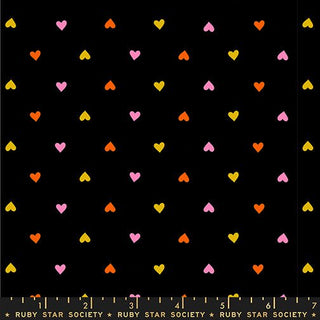Black Hearts | Trinketry by Ruby Star Society (1/4 Yard) - Emmaline Bags Inc. - Fabric