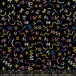 Black Highness (Metallic) | Reign by Ruby Star Society (¼ Yard) - Emmaline Bags Inc.-Fabric