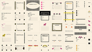 Black Labels (Panel 24" x 45") | 1-800-Calico by Ruby Star Society - Emmaline Bags Inc.-Fabric