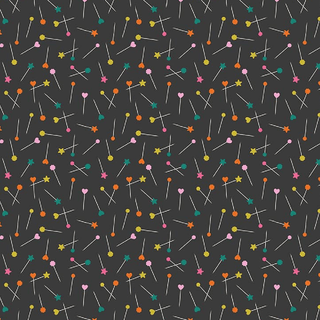 Black Pins | Bits and Bobs by Sarah Hearts (¼ Yard) - Emmaline Bags Inc.-Fabric