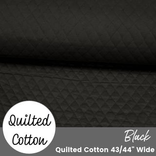 Black | Quilted Cotton (by the ½ yard) - Emmaline Bags Inc.-Fabric