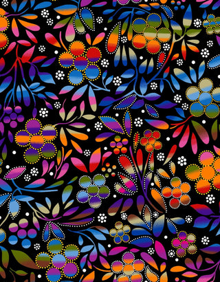 Black // Sacred Place (1/4 Yard) - Emmaline Bags Inc. - Fabric