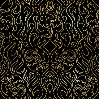 Black Scribe (Metallic) | Fire Glow by Ruby Star Society (¼ Yard) - Emmaline Bags Inc. - Fabric