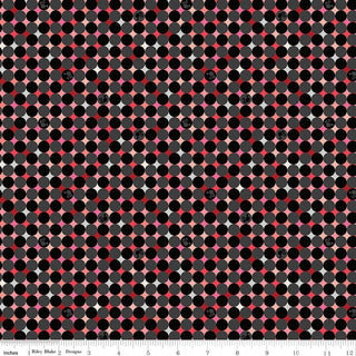 Black Sparkle Dots | Barbie™ Vintage (1/4 Yard) - Emmaline Bags Inc. - Fabric