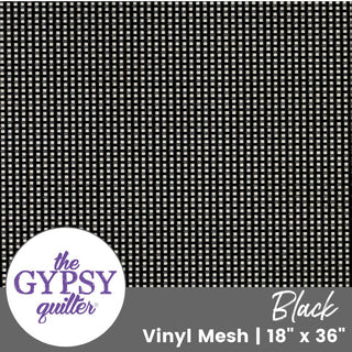 Black | Vinyl Mesh | 18" x 36" - Emmaline Bags Inc.-Interfacing & Specialty Fabric