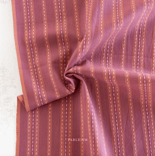 Blackberry Stitch Stripe | Lucky Loom by Fableism Supply Co. (¼ Yard) - Emmaline Bags Inc. - Fabric