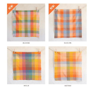Bloom Wide Happy Checkers | Lumière by Fableism Supply Co. (¼ Yard) - Emmaline Bags Inc. - Fabric