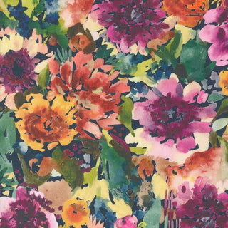 Bloomindian in Midnight // Floribunda (1/4 yard) - Emmaline Bags Inc.