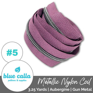 Blue Calla Zippers • SOLIDS *SIZE5* 3.25 Yds (Does NOT Include Sliders/Pulls) - Emmaline Bags Inc. - Bag Zippers