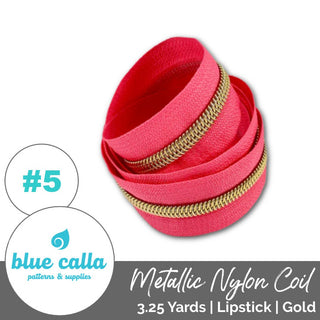 Blue Calla Zippers • SOLIDS *SIZE5* 3.25 Yds (Does NOT Include Sliders/Pulls) - Emmaline Bags Inc. - Bag Zippers