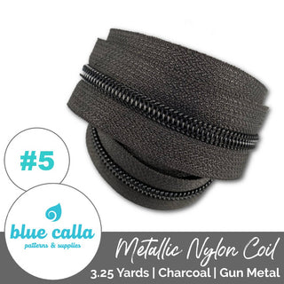 Blue Calla Zippers • SOLIDS *SIZE5* 3.25 Yds (Does NOT Include Sliders/Pulls) - Emmaline Bags Inc. - Bag Zippers