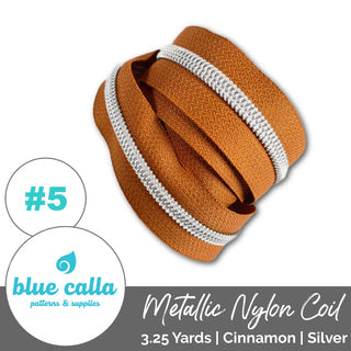 Blue Calla Zippers • SOLIDS *SIZE5* 3.25 Yds (Does NOT Include Sliders/Pulls) - Emmaline Bags Inc. - Bag Zippers