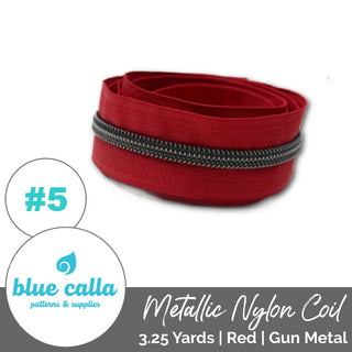 Blue Calla Zippers • SOLIDS *SIZE5* 3.25 Yds (Does NOT Include Sliders/Pulls) - Emmaline Bags Inc. - Bag Zippers
