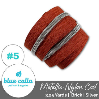 Blue Calla Zippers • SOLIDS *SIZE5* 3.25 Yds (Does NOT Include Sliders/Pulls) - Emmaline Bags Inc. - Bag Zippers