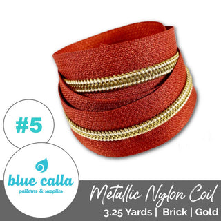Blue Calla Zippers • SOLIDS *SIZE5* 3.25 Yds (Does NOT Include Sliders/Pulls) - Emmaline Bags Inc. - Bag Zippers