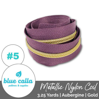 Blue Calla Zippers • SOLIDS *SIZE5* 3.25 Yds (Does NOT Include Sliders/Pulls) - Emmaline Bags Inc. - Bag Zippers