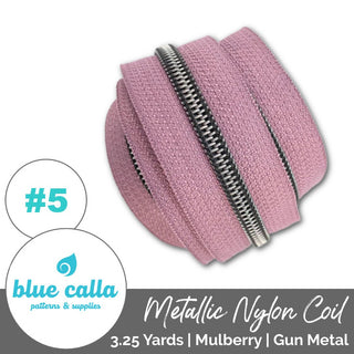 Blue Calla Zippers • SOLIDS *SIZE5* 3.25 Yds (Does NOT Include Sliders/Pulls) - Emmaline Bags Inc. - Bag Zippers
