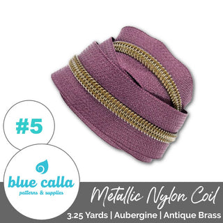 Blue Calla Zippers • SOLIDS *SIZE5* 3.25 Yds (Does NOT Include Sliders/Pulls) - Emmaline Bags Inc. - Bag Zippers