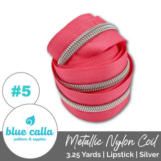Blue Calla Zippers • SOLIDS *SIZE5* 3.25 Yds (Does NOT Include Sliders/Pulls) - Emmaline Bags Inc. - Bag Zippers