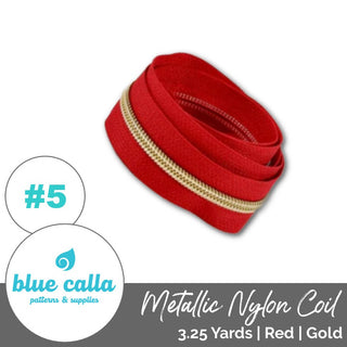 Blue Calla Zippers • SOLIDS *SIZE5* 3.25 Yds (Does NOT Include Sliders/Pulls) - Emmaline Bags Inc. - Bag Zippers
