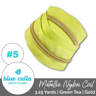 Blue Calla Zippers • SOLIDS *SIZE5* 3.25 Yds (Does NOT Include Sliders/Pulls) - Emmaline Bags Inc. - Bag Zippers
