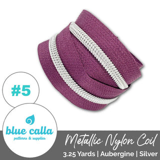 Blue Calla Zippers • SOLIDS *SIZE5* 3.25 Yds (Does NOT Include Sliders/Pulls) - Emmaline Bags Inc. - Bag Zippers