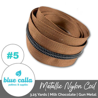 Blue Calla Zippers • SOLIDS *SIZE5* 3.25 Yds (Does NOT Include Sliders/Pulls) - Emmaline Bags Inc. - Bag Zippers
