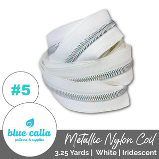 Blue Calla Zippers • SPECIALTY *SIZE5* 3.25 Yds (Does NOT Include Sliders/Pulls) - Emmaline Bags Inc. - Bag Zippers