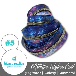 Blue Calla Zippers • SPECIALTY *SIZE5* 3.25 Yds (Does NOT Include Sliders/Pulls) - Emmaline Bags Inc. - Bag Zippers