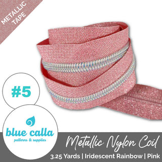 Blue Calla Zippers • SPECIALTY *SIZE5* 3.25 Yds (Does NOT Include Sliders/Pulls) - Emmaline Bags Inc. - Bag Zippers