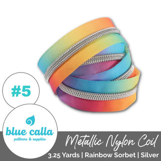 Blue Calla Zippers • SPECIALTY *SIZE5* 3.25 Yds (Does NOT Include Sliders/Pulls) - Emmaline Bags Inc. - Bag Zippers
