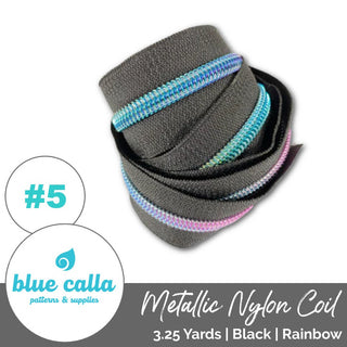 Blue Calla Zippers • SPECIALTY *SIZE5* 3.25 Yds (Does NOT Include Sliders/Pulls) - Emmaline Bags Inc. - Bag Zippers
