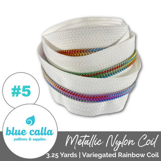 Blue Calla Zippers • SPECIALTY *SIZE5* 3.25 Yds (Does NOT Include Sliders/Pulls) - Emmaline Bags Inc. - Bag Zippers