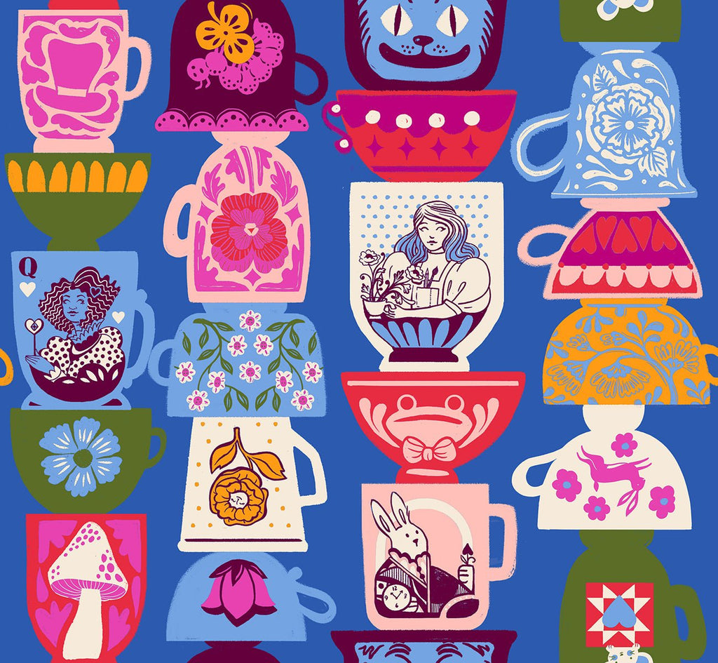 Blue Ribbon Tea Party // Hello Alice by Ruby Star Society (1/4 yard ...