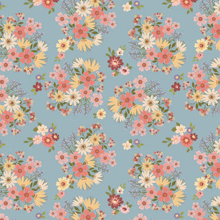 Blue Send Her Flowers• Nature Sings for Poppie Cotton (1/4 yard) - Emmaline Bags Inc.