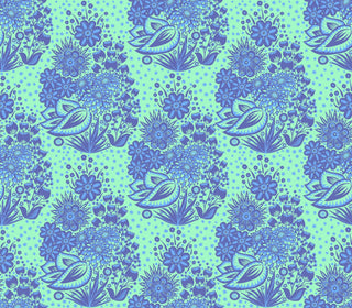 Blue Totem | Overdressed by Anna Maria Parry (1/4 Yard) - Emmaline Bags Inc. - Fabric
