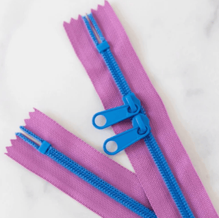 Blueberry | 30" Nylon Coil Zipper | *Size #5* with Two Pulls - Emmaline Bags Inc.-Bag Zippers