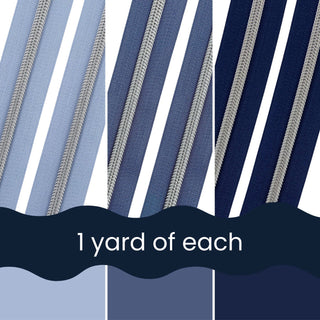Blueprint | Nylon Coil Zipper Bundle | Size 5 (3 Yards - 1 yd of each) - Emmaline Bags Inc.-Bag Zippers