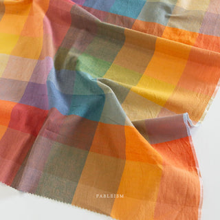 Bold Wide Happy Checkers | Lumière by Fableism Supply Co. (¼ Yard) - Emmaline Bags Inc. - Fabric