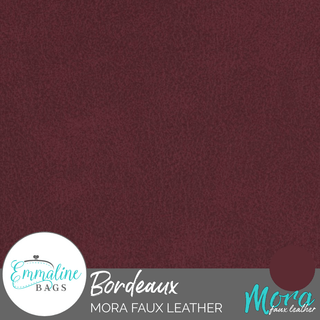 Bordeaux | Mora Faux Leather - Emmaline Bags Inc. - Fabric