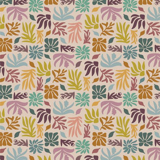 Botanical Tiles // Geo Bloom by Sewcial Bee Collective (1/4 yard) - Emmaline Bags Inc. - Fabric