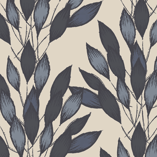 Brushed Leaves Gris (Canvas) | Haven for Art Gallery Fabrics (1/4 Yard) - Emmaline Bags Inc. - Fabric