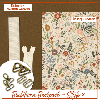 Buckthorn Backpack - Complete Bag Making Kit - Emmaline Bags Inc. - Bag Kit