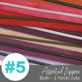 Bulk Zipper - *SIZE5* (DOES NOT INCLUDE SLIDERS/PULLS) - Emmaline Bags Inc. - Bag Zippers