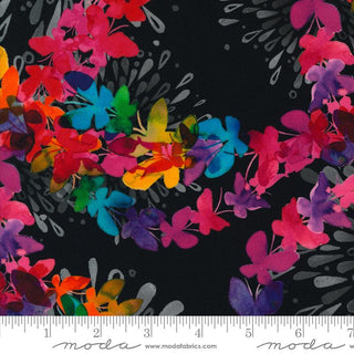 Butterfly Swirl in Black // Playgrounds (1/4 yard) - Emmaline Bags Inc.