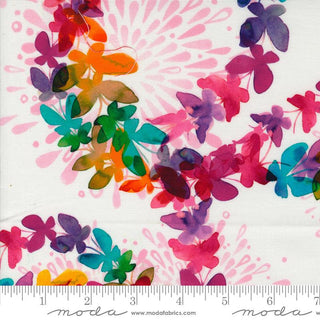 Butterfly Swirl in White // Playgrounds (1/4 yard) - Emmaline Bags Inc.