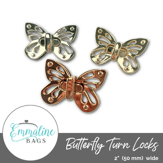 Butterfly Turn Lock - Emmaline Bags Inc.-Bag Hardware