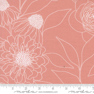 Camellia Etched Floral // Botany by Alli K Design (1/4 yard) - Emmaline Bags Inc.